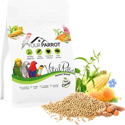 Zdjęcie produktu dla Vital Pellets mieszanka ziołowa dla dużych papug - 900g zdrowe odżywianie Vital Pellets mieszanka ziołowa dla papug 900g - zbilansowane odżywianie dla dużych ptaków