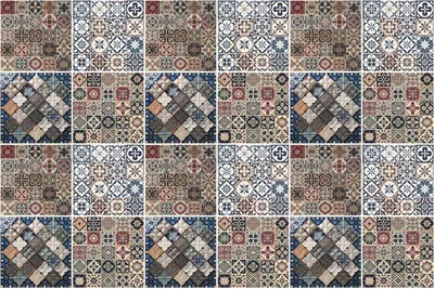 Produktbild von Fliesenaufkleber 15x15 cm – 24 Stück – Selbstklebend – Wasserfest – Pflegeleicht – Hitzebeständig – Für Küche & Bad – Mosaik mit verschiedenen Fliesen