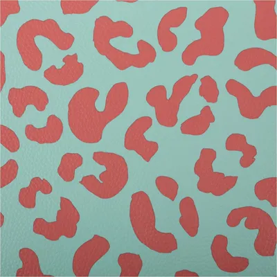 Produktbild von Happy Meterware Leo Kunstleder Leo Mint Koralle von Cherry Picking by Swafing