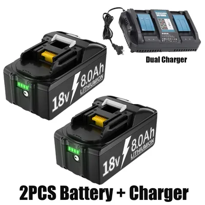 Produktbild von Ersatzakku-Set - BL1830 - 2 Akkus + 1 Ladegerät - 18 V - Li-Ionen - 800 mAh - Für Elektrowerkzeuge