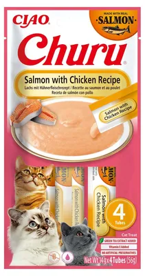 Produktbild von Churu Katzensnack Lachs & Huhn Geschmack 4 x 14 g