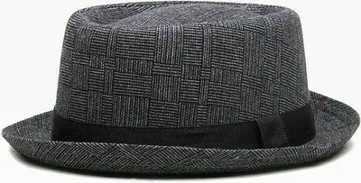 Produktbild von Damen Herren Pork Pie Hut Kappe Freizeit Band Krempe Vintage Retro Schwarz