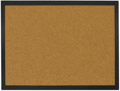 Produktbild von Famanu Pinnwand mit Holzrahmen, Kork-Pinnwand für Memos und Notizen - 30 cm x 40 cm