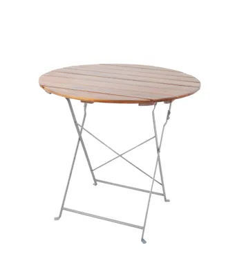 Produktbild von Biergarten Set Sitzgruppe Biergartengarnitur Biergartenmöbel Stuhl Armlehnen Tisch Ø 80 cm 5tlg.