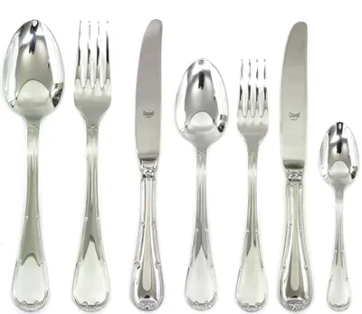 42-teiliges Besteckset, Edelstahl 18/10, silber, spülmaschinenfest