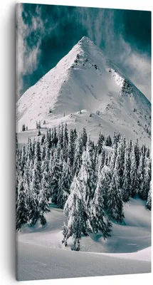 Produktbild von Bild auf Leinwand - Leinwandbild - Einteilig - Dunkel Himmel Berg - 55x100cm - Wand Bild - Wanddeko - Wandbilder - Leinwanddruck - Bilder - Wanddekoration - Leinwand bilder - Wandbild - PA55x100-4459
