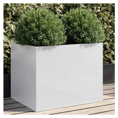Produktbild von Pflanzkübel Silbern 62x47x46 cm aus verzinktem Stahl