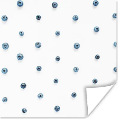 Produktbild von MuchoWow® Poster Sommer - Beere - Blau 100x100 cm - Babyzimmer