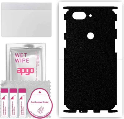 Produktbild von apgo Rückseite + Seiten Schutzfolie, Skin, kompatibel mit OnePlus 5T, Hinten Displayschutzfolie aus Vinylfolie, kratzfest, einfache Montage - Mattschwarz