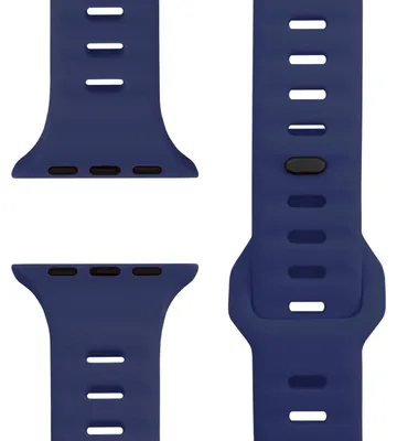 Produktbild von Motion Armband für Apple Watch SE/10/9/8/7/6/5/4/3/2/1, Soft Silikon Sportarmband, 38/40/41/42mm -  Marineblau
