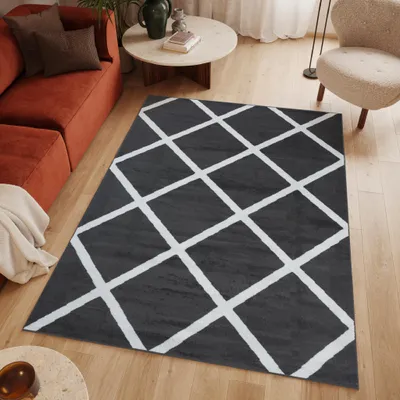 Obrázok produktu pre Tapiso Koberec LUXURY Moderná biela tmavosivá obývacia izba ÖKOTEX 250 x 300 cm