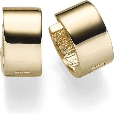 Produktbild von Ohrringe Creolen 6x10mm Ohrschmuck aus 585 Gold Gelbgold glänzend flach