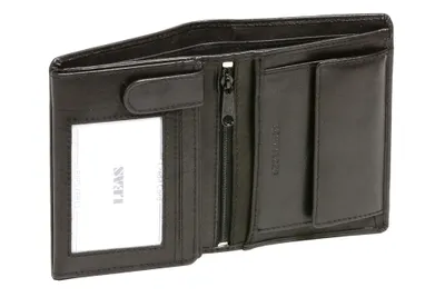 Produktbild von LEAS Damen und Herren Kombibörse im Hochformat Echt-Leder, schwarz Standard-Collection''