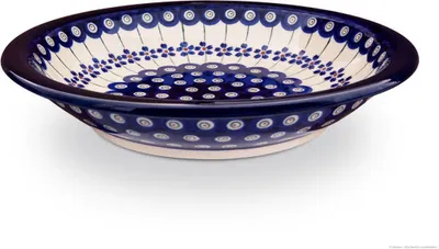 Produktbild von Original Bunzlauer Keramik Teller Suppenteller Speiseteller Essteller tief Ø 22,5 cm [Form 1] im Design 166a