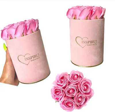 Image de Flowerbox Inspiruj - Boîte rose avec roses savonneuses - N° 9 Rose