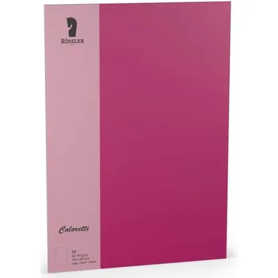 Produktbild von Rössler Papier 220726546 Coloretti Briefbogen - A4, 165g, 10 Blatt, amarena