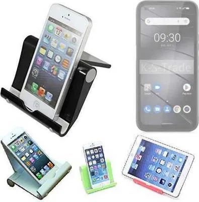 Produktbild von K-S-Trade Handy-Ständer kompatibel mit Gigaset GX6 Pro faltbarer Tischständer Smartphone Tablet Halterung Reise