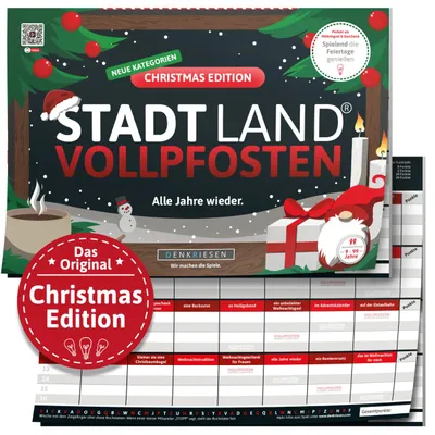 Immagine prodotto di STADT LAND VOLLPFOSTEN – WEIHNACHTS EDITION (DinA4-Format)