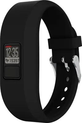 Produktbild von Strap-it Silikonarmband - passend für Garmin Vivofit 3 & Vivofit jr junior 1/2 - schwarz