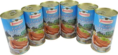Produktbild von Delikate Saftwürstl 6er Pack (6 Dosen à 8 Stück / 250 g)