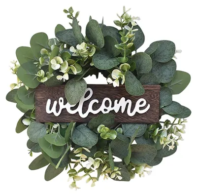 Image de Solidchoice - Couronne décorative "Nepparadijs" avec eucalyptus