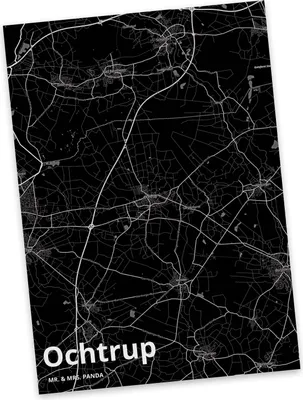 Produktbild von Mr. & Mrs. Panda Postkarte Ochtrup - Geschenk, Fotokarte, Ansichtskarten, Stadt, Postkarten, Dorf Karte Landkarte Map Stadtplan, bildkarte, Grußkarte