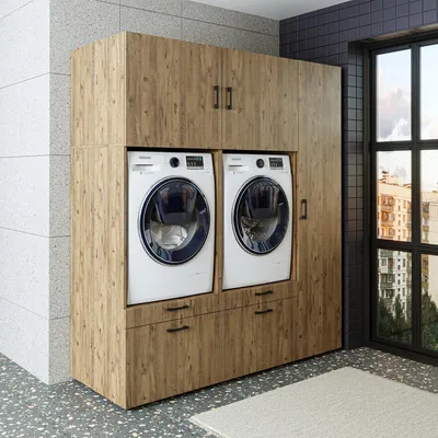 Obrázek produktu pro Roomart SÉRIE 2 – skříň nad pračku, šířka 179 cm, dub
