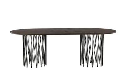 Image de Stone table de salle à manger 100x220cm noir, marron.