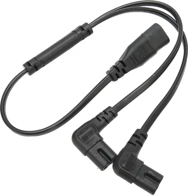Immagine prodotto di IEC320 da C8 a doppio cavo C7 da maschio a femmina 1 in 2 out Cavo splitter di alimentazione CA per monitor LCD lampada da scrivania 100-