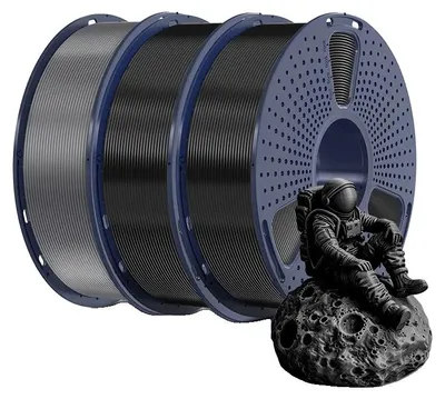 Obrázek produktu pro 3D filament, možnosti PLA, PETG a ABS, PETG: 2 černá, 1 šedá