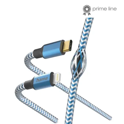 Produktbild von Hama Reflective, 1,5 m, Lightning, USB C, Männlich, Männlich, Blau