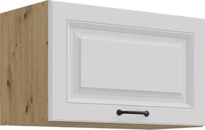 Produktbild von Hängeschrank 60 cm Stilo Weiss + Eiche Artisan Küchenzeile Küchenblock Küche