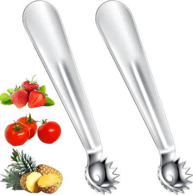 Produktbild von 2 Stück Edelstahl Stielentferner für Obst und Gemüse