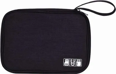Produktbild von CHPN – Aufbewahrungstasche – Organizer – Organizer – Organisieren Sie Ihre Kabel und Zubehör – Elektroniktasche – Schwarz – Aufbewahrungstasche für Kabel und Kleinteile – Kabeltasche