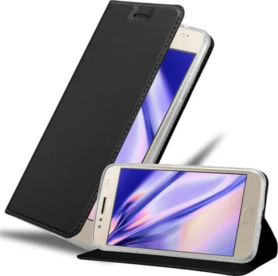 Obrázok produktu pre Cadorabo puzdro na mobilný telefón pre Motorola MOTO G5S PLUS ochranné puzdro v čiernej farbe Cover Etui Book Case Booklet