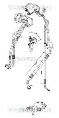 Produktbild von TRISCAN Hochdruckleitung und Niederdruckleitung Klimaanlage Hochdruckleitung 9010 24025 für OPEL Corsa D Schrägheck (S07)