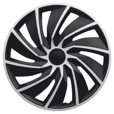 Productafbeelding van AutoStyle set van 4 wieldeksels, Turbo, 16 inch, zilver/zwart