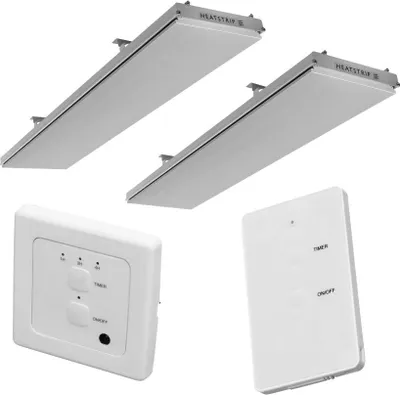 Produktbild von Heatstrip Heizstrahler Indoor 2x 1200 Watt Wandheizstrahler Terrassenstrahler Infrarot