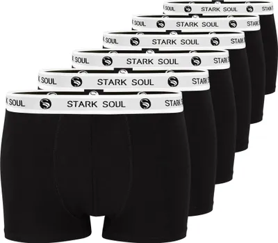 Produktbild von Stark Soul® Boxershorts 6'er Pack - Hipster Shorts – Schwarz-weiss - Gr: L