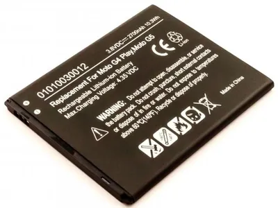 Immagine prodotto di Batteria per Motorola XT1768 agli ioni di litio, 3,8 V, 2700 mAh, nera.
