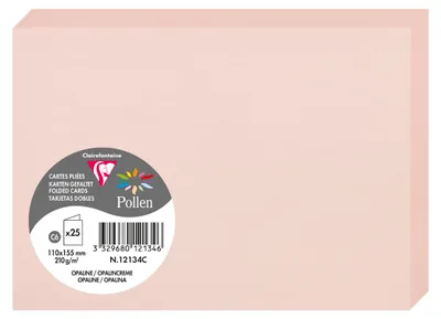 Produktbild von Clairefontaine Doppelkarte C6 210g opalin