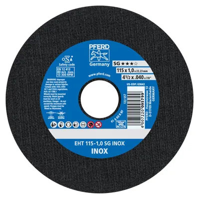 Produktbild von PFERD 61340416, Schneidedisk, Edelstahl, 11,5 cm, Jede Marke, Flache Mitte, 2,22 cm