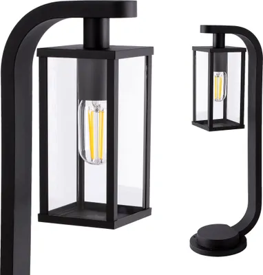 Produktbild von Standleuchte Außenleuchte Wegbeleuchtung E27 Schwarz IP44 Außenbeleuchtung Garten moderne 60cm Standlampe aus Aluminium RD1908-600
