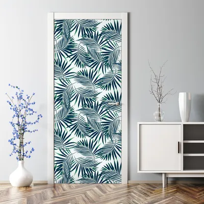 Produktbild von Dekorative Klebefolie selbstklebend Tapete Türposter dekoration Palmblätter 77 x 200 cm
