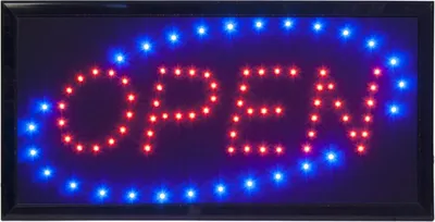Obrázek produktu pro Securit Barevná světelná LED tabule OPEN s plastovým rámem, černá
