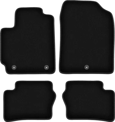 Immagine prodotto di Tappetini in velluto per Kia Picanto III (2017-, hatchback) neri, set 4 pz, con fissaggi