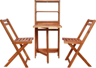 Immagine prodotto di Set da Bistrot 3 pz Pieghevole in Legno Massello di Acacia
