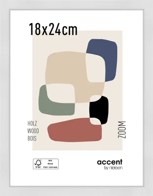 Produktbild von accent by nielsen Holz Bilderrahmen Zoom, 18x24 cm, Weiß