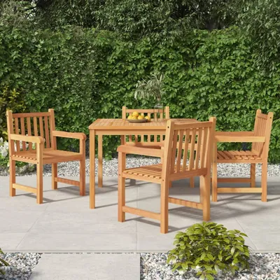 Produktbild von The Living Store 5-tlg. Garten-Essgruppe Massivholz Teak