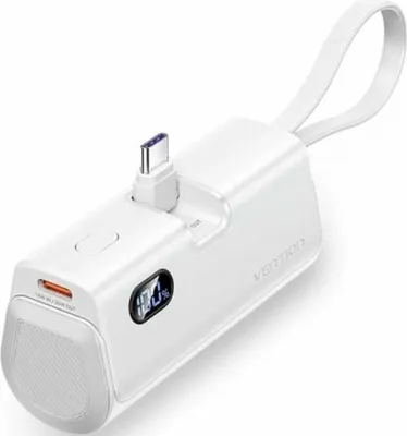 Produktbild von Powerbank Vention LED-Anzeige 4800 mAh 22,5 W FHQW0 (weiß)